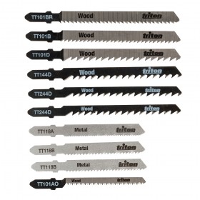 Triton Jigsaw Blade Set 10pce Wood / Metal - 959528