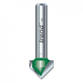 Trend C043 Chamfer V Groove Cutter Angle=60 Degrees - 1/2" Shank