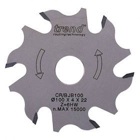 Trend CR/BJB100 CraftPro Biscuit blade 100mm diameter x 6T x 22mm