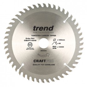 Trend CSB/PT16548 Craft saw blade panel trim 165mm x 48 teeth x 20mm