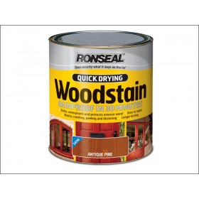 Ronseal Woodstain Quick Dry Satin Dark Oak 250ml