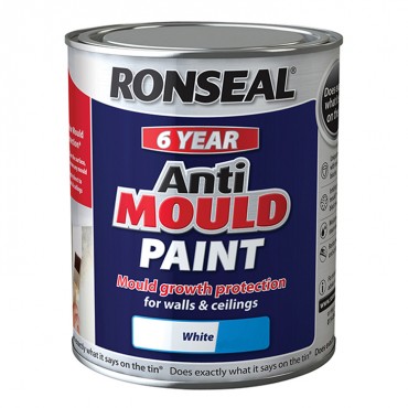 Ronseal AMPWM750 Anti Mould Paint White Matt 2.5L