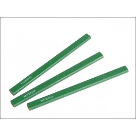 Faithfull Carpenters Pencils Pack of 3 - Green / Hard