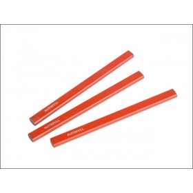 Faithfull Carpenters Pencils Pack of 3 - Red / Medium