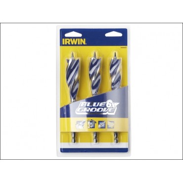 Irwin 6X Blue Groove Wood Drill Bit 3 piece Set