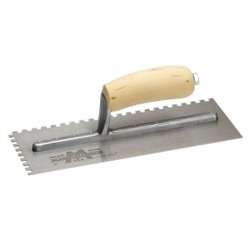 Marshalltown 702S Square Notched Trowel - Wooden Handle