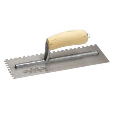 Marshalltown 702S Square Notched Trowel – Wooden Handle