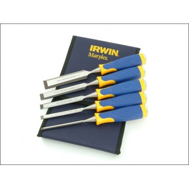 Irwin Marples MS500 Soft Touch Bevel Edge Chisel Set 5 Wallet