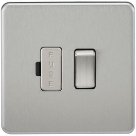 Knightsbridge SF6300BC Screwless 13A Switched Fused Spur Unit - Brushed Chrome