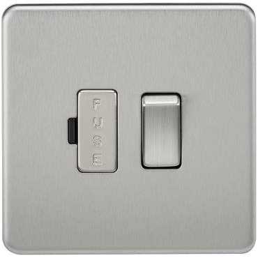 Knightsbridge SF6300BC Screwless 13A Switched Fused Spur Unit – Brushed Chrome