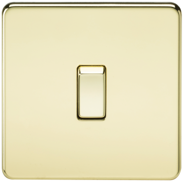 Knightsbridge SF8341PB Screwless 20A 1G DP Switch – Polished Brass