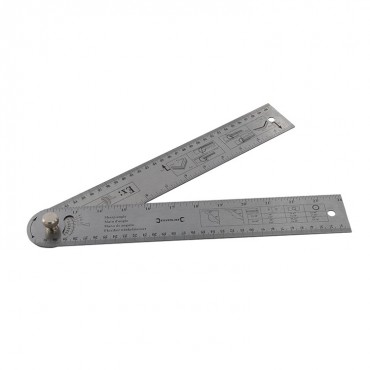 Silverline Easy Angle Protractor Rule 600mm – 783421