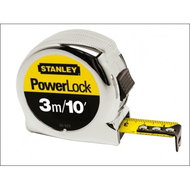 Stanley Micro Powerlock Tape 3m / 10ft (crd) 0-33-523