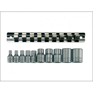 Teng M3814 11piece Clip Rail TX-E Socket Set 3/8in & 1/4in Drive