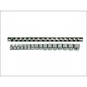 Teng M3816 Socket Clip Rail Metric 16 Piece Set 3/8in Drive