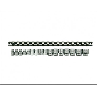 Teng M3816 Socket Clip Rail Metric 16 Piece Set 3/8in Drive